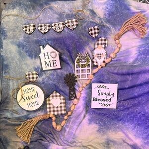 Rustic Home Wall Decor Set - Black and White